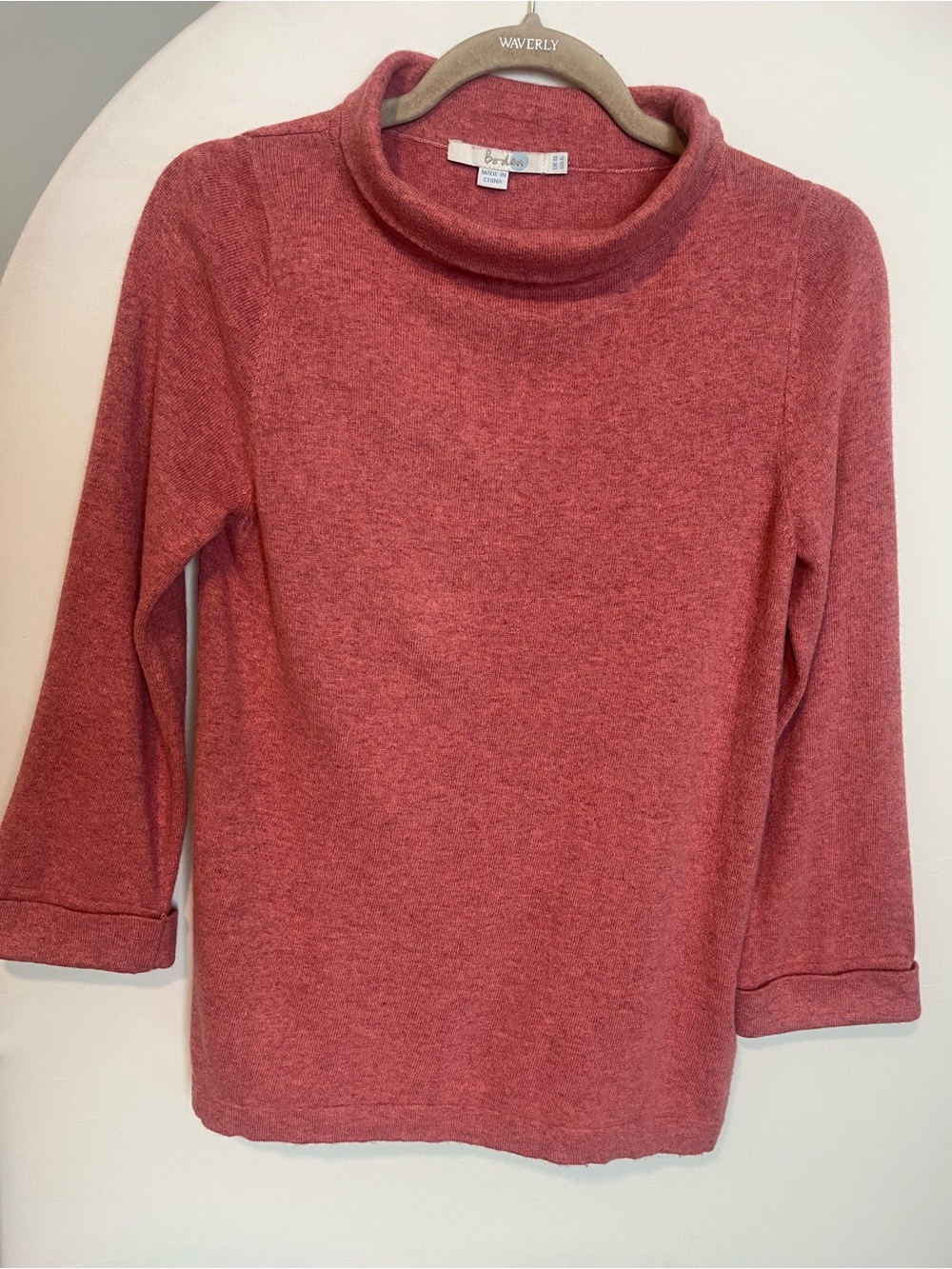Boden Women's Heathered Rust Cowl Neck Sweater - Picture 3 of 14